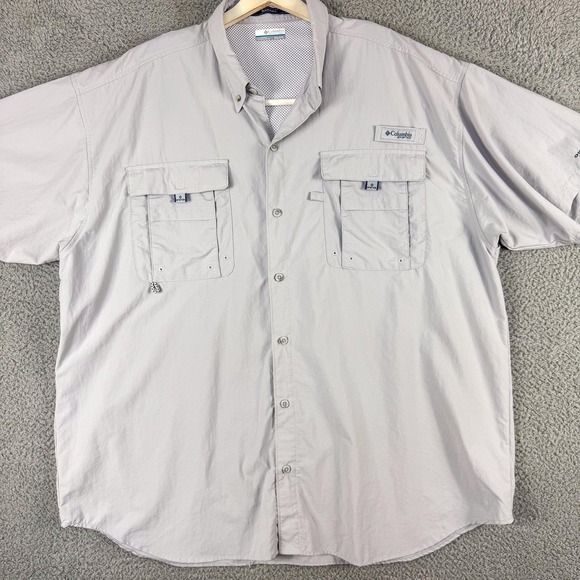 Columbia Other - Columbia PFG‎ Bahama Shirt Mens 2XL Gray Omni-Shade Vented Fishing Short Sleeve